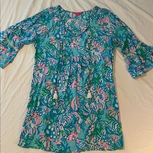 Colorful Floral Tunic Dress